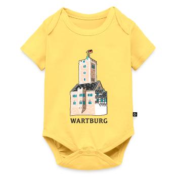 Wartburg bei Eisenach, Thüringen - Baby Premium Kurzarmbody - Pastellgelb - Vorne