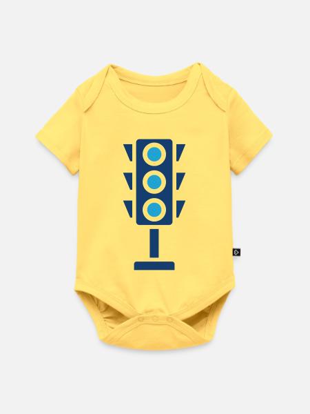 Ampel-Solid-Icon-Straßenampel-Transport-Sym - Baby Premium Kurzarmbody - Pastellgelb