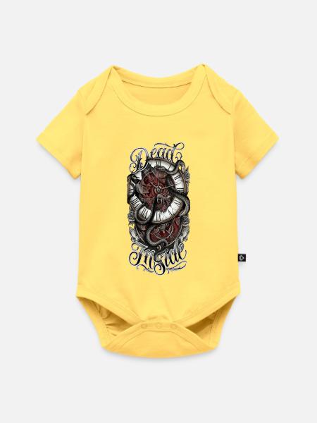 Ouroboros Uhrwerk-Schlangen - Baby Premium Kurzarmbody - Pastellgelb