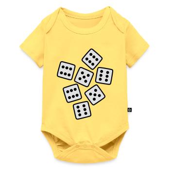 Dice - 40 ans d'anniversaire - Body à manches courtes Premium Bébé - jaune pastel - Devant