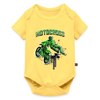 Motocross Motorsport Green - Body à manches courtes Premium Bébé - jaune pastel - Devant