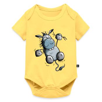 Lucky Donkey - Baby Premium short-sleeve bodysuit - sky yellow - Front