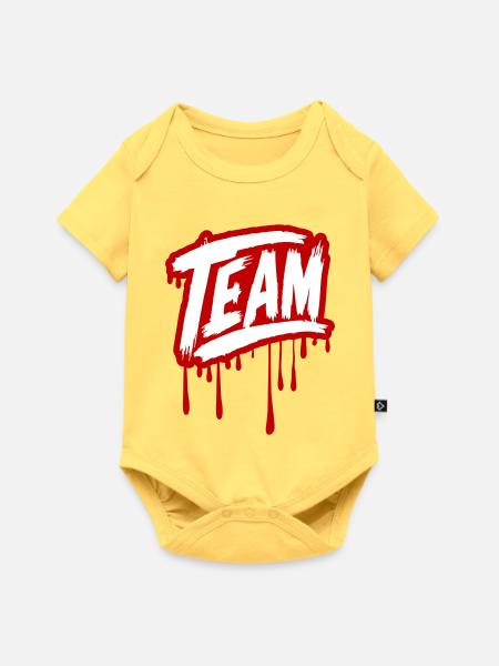 Team Graffiti - Baby Premium Kurzarmbody - Pastellgelb
