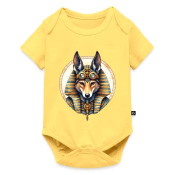 Egyptian Husky Steampunk Style - Baby Premium short-sleeve bodysuit - sky yellow - Front