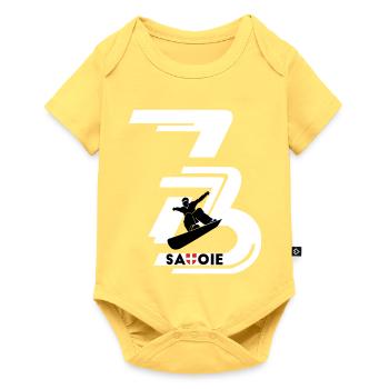 73 Savoie - Body à manches courtes Premium Bébé - jaune pastel - Devant