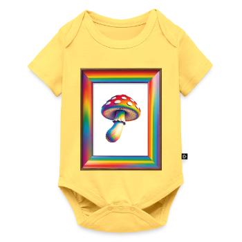 La nature est le voyage - Fliegenpliz près de Goa - Body à manches courtes Premium Bébé - jaune pastel - Devant