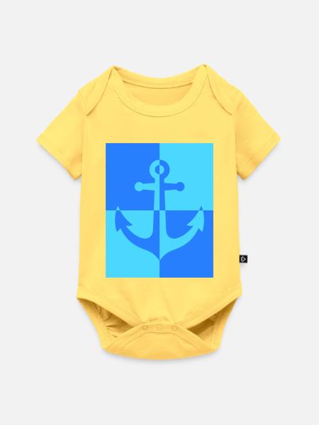 Anker - Baby Premium Kurzarmbody - Pastellgelb
