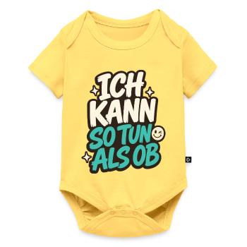 ICH KANN SO TUN ALS OB - Baby Premium Kurzarmbody - Pastellgelb - Vorne