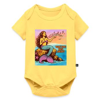 Meerjungfrauengesang - Baby Premium Kurzarmbody - Pastellgelb - Vorne