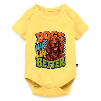 Irischer Zuspieler - Baby Premium Kurzarmbody - Pastellgelb - Vorne