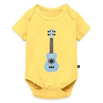 Ukulele - Baby Premium Kurzarmbody - Pastellgelb - Vorne