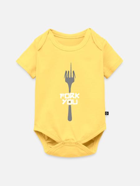 Ich gabel dich - Baby Premium Kurzarmbody - Pastellgelb