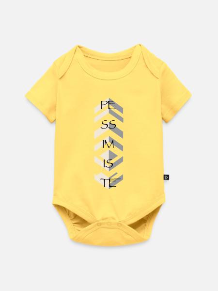 Pessimist - Baby Premium Kurzarmbody - Pastellgelb