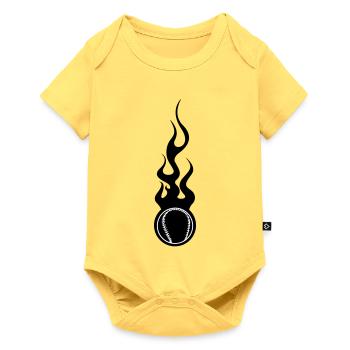 Baseball - Sport - Body à manches courtes Premium Bébé - jaune pastel - Devant