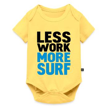 less work more surf - Baby Premium short-sleeve bodysuit - sky yellow - Front