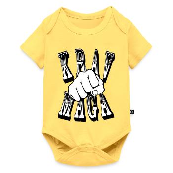 Krav Maga punch - Baby Premium short-sleeve bodysuit - sky yellow - Front