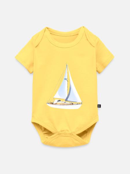 Platz 28 - Baby Premium Kurzarmbody - Pastellgelb