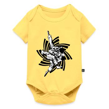 prise de judo - Body à manches courtes Premium Bébé - jaune pastel - Devant