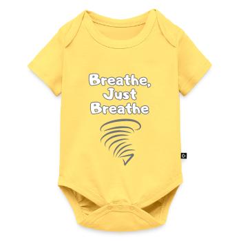 BREATH Self-Care – Self Love Statement - Baby Premium short-sleeve bodysuit - sky yellow - Front