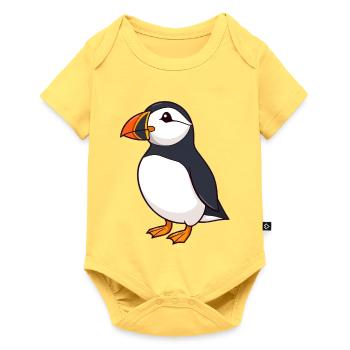 Macareux Papageientaucher - Body à manches courtes Premium Bébé - jaune pastel - Devant