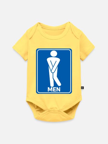 Männer - Baby Premium Kurzarmbody - Pastellgelb