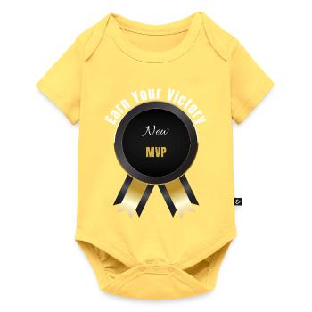 Gagnez votre victoire – Prix du Champion | Motivation Ba - Body à manches courtes Premium Bébé - jaune pastel - Devant
