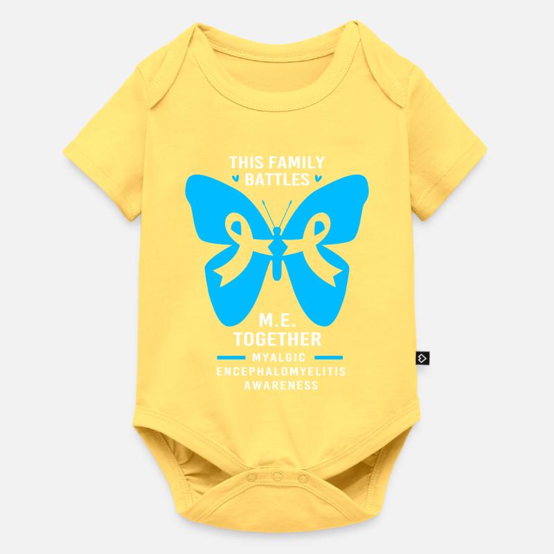 ME CFS - Baby Premium Kurzarmbody - Pastellgelb