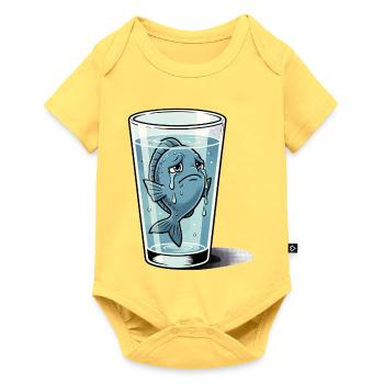 Fish Sea Animal Animal Glass Symbol Water Sad - Baby Premium short-sleeve bodysuit - sky yellow - Front