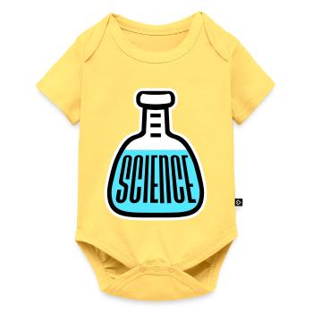 Déclaration scientifique : Déclaration sur l’éducation des nerds - Body à manches courtes Premium Bébé - jaune pastel - Devant
