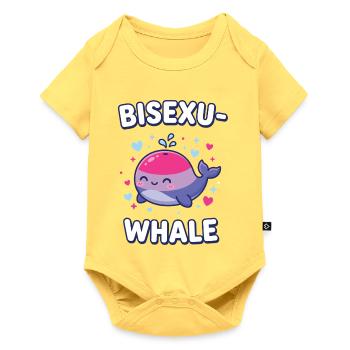 Pride Month LGBTQ – Bisexueller Wal - Baby Premium Kurzarmbody - Pastellgelb - Vorne