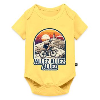 Mont Ventoux Gravel Bike Retro Sunset - Baby Premium short-sleeve bodysuit - sky yellow - Front