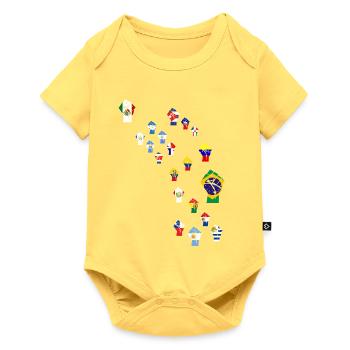 Flag Mosaic of Latin America Resistance - Baby Premium short-sleeve bodysuit - sky yellow - Front