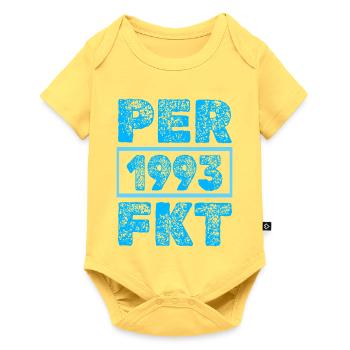 Improvement in 1993 - Baby Premium short-sleeve bodysuit - sky yellow - Front