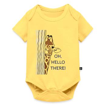 OH,HELLO THERE Giraffe - Baby Premium short-sleeve bodysuit - sky yellow - Front