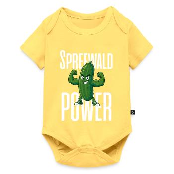 Spreewald Power Gurke - Baby Premium Kurzarmbody - Pastellgelb - Vorne