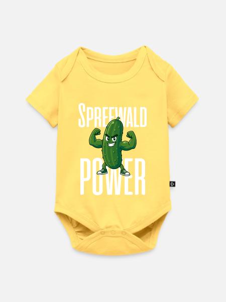 Spreewald Power Gurke - Baby Premium Kurzarmbody - Pastellgelb