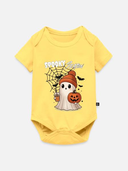 Spooky Season (Halloween) - Baby Premium Kurzarmbody - Pastellgelb