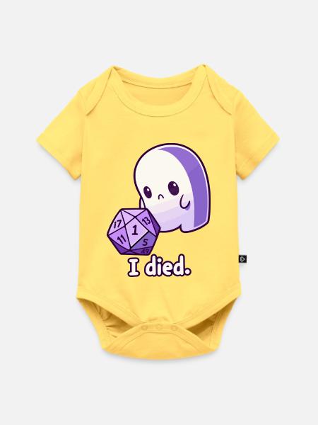 I died Ghost mit Würfel - Baby Premium Kurzarmbody - Pastellgelb