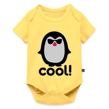 Pinguïn frais - Body à manches courtes Premium Bébé - jaune pastel - Devant