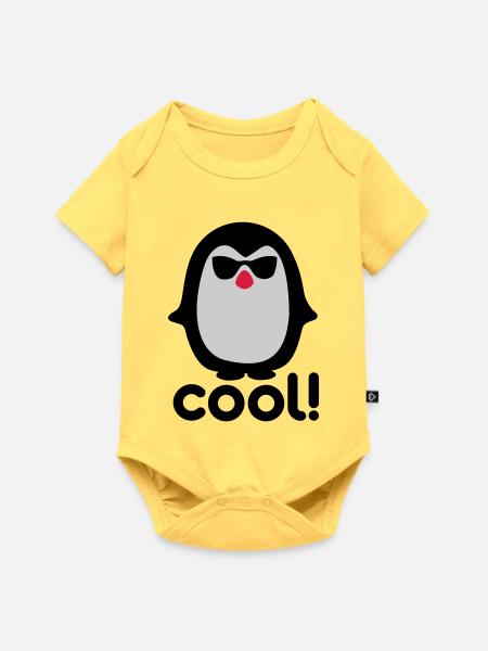 Cool pinguïn - Baby Premium Kurzarmbody - Pastellgelb