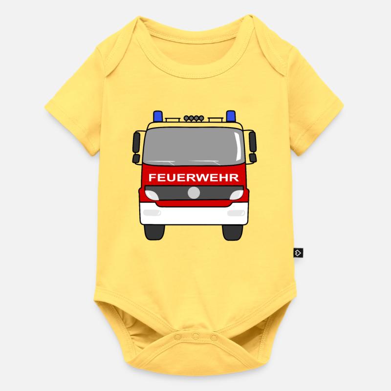 Fire Engine - Baby Premium short-sleeve bodysuit - sky yellow