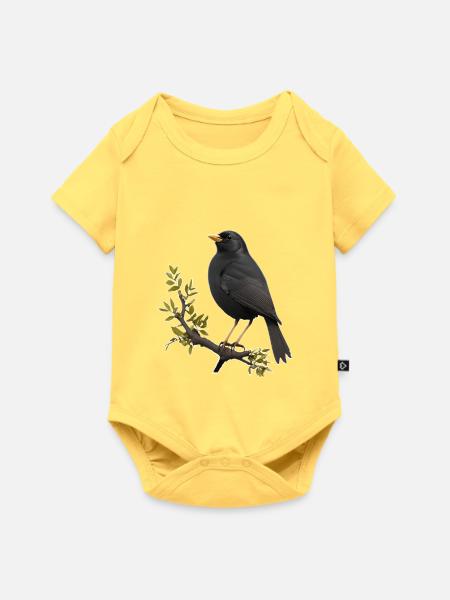 Amsel - Baby Premium Kurzarmbody - Pastellgelb