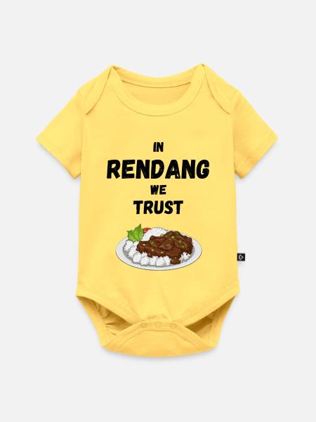 In rendang vertrauen wir - Baby Premium Kurzarmbody - Pastellgelb