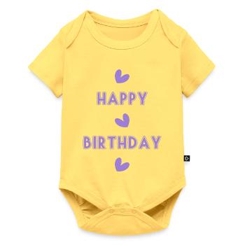 HAPPY BIRTHDAY. HAPPY BIRTHDAY. ANNIVERSARY. - Baby Premium short-sleeve bodysuit - sky yellow - Front