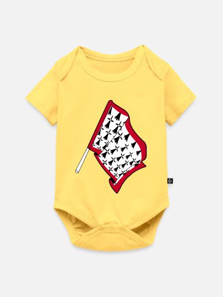 Limousin-Flagge - Baby Premium Kurzarmbody - Pastellgelb