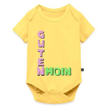 Guten moin Good morning - Baby Premium Kurzarmbody - Pastellgelb - Vorne