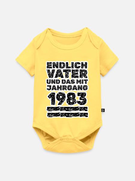 1983 - Baby Premium Kurzarmbody - Pastellgelb