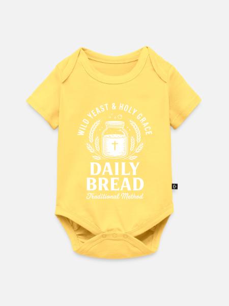 Daily Bread Traditional Method Glas Logo - Baby Premium Kurzarmbody - Pastellgelb