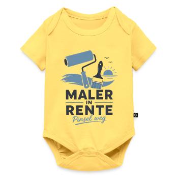 Maler in Rente – Pinsel weg & Farbrolle Grafik - Baby Premium Kurzarmbody - Pastellgelb - Vorne