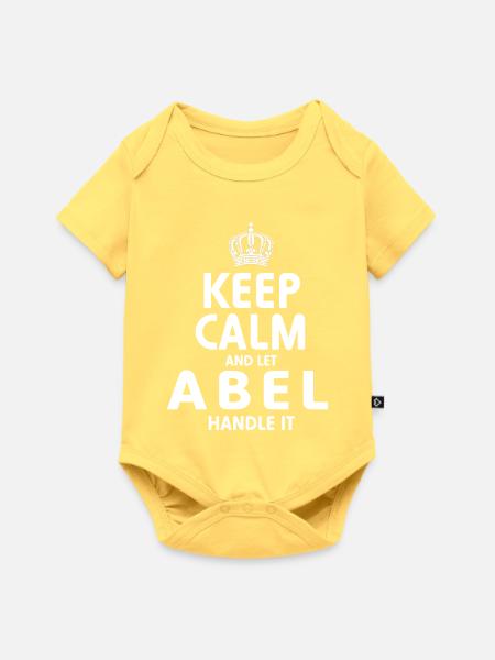 Abel Handle It - Baby Premium Kurzarmbody - Pastellgelb